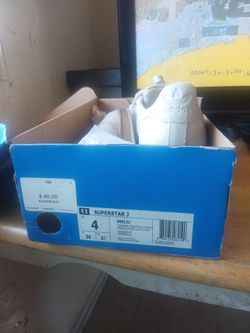 Adidas superstar J size us 4 light brown