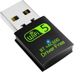 USB WiFi Bluetooth Adapter, 600Mbps Dual Band 2.4/5Ghz Wireless Network