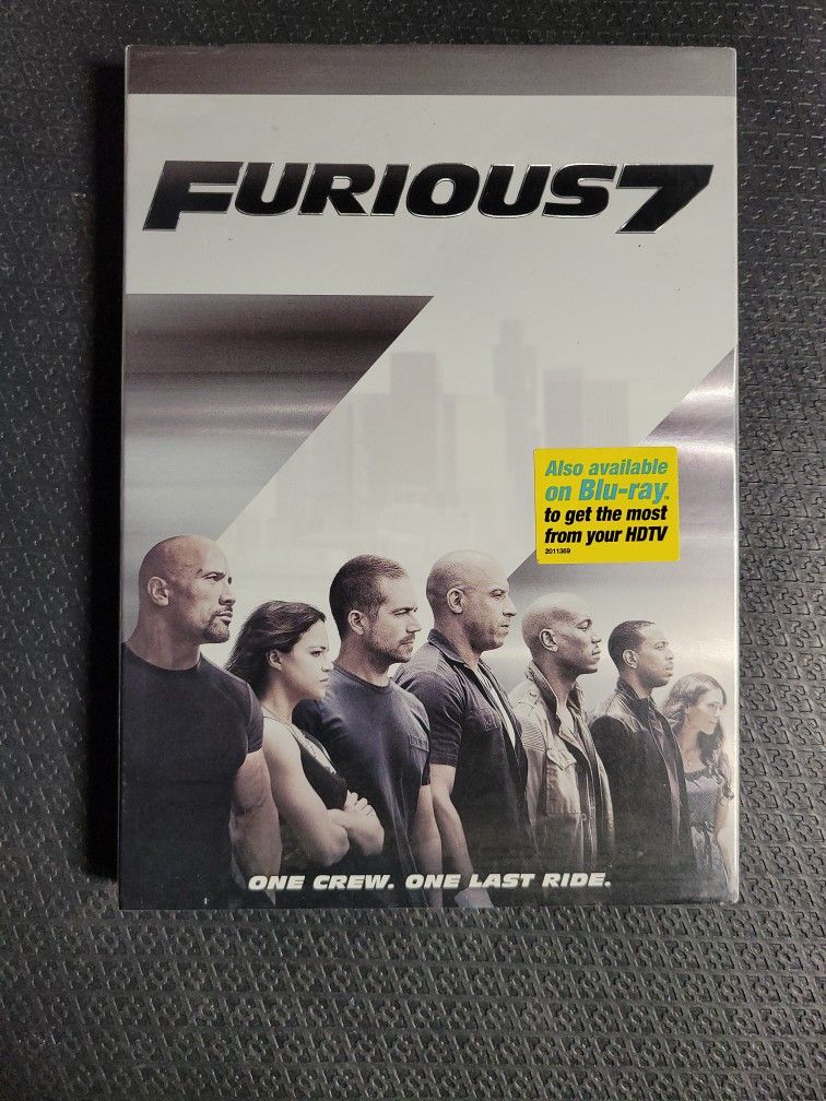 Furious 7 Dvd Movie Vin Diesel Paul Walker Dwayne Johnson Michelle Rodriguez