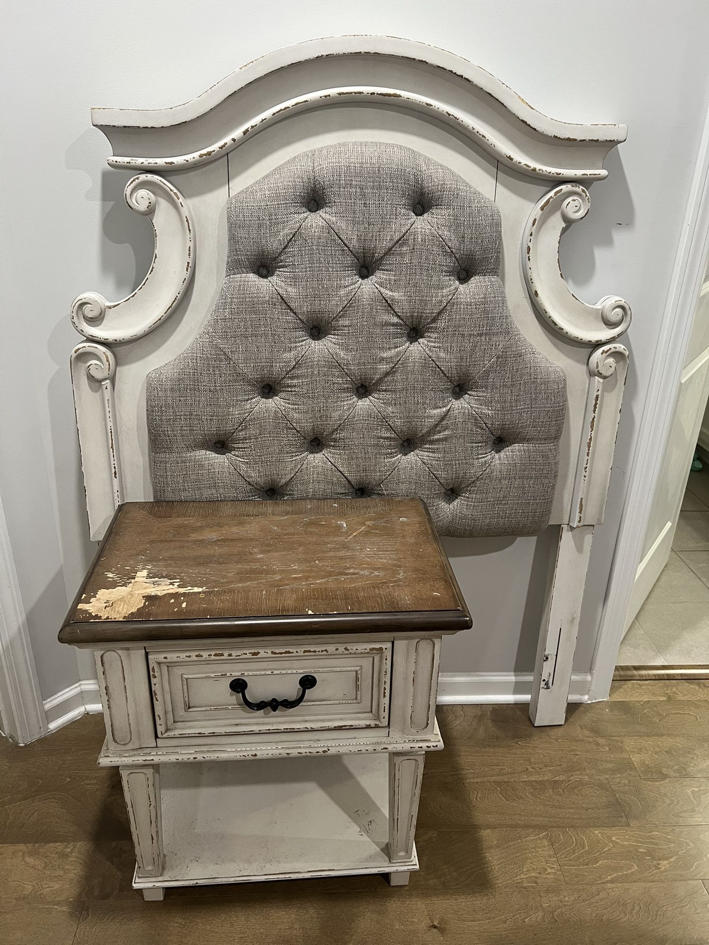 Twin Headboard and Night stand