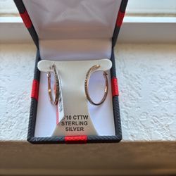 Sterling silver hoop earrings #jewellery