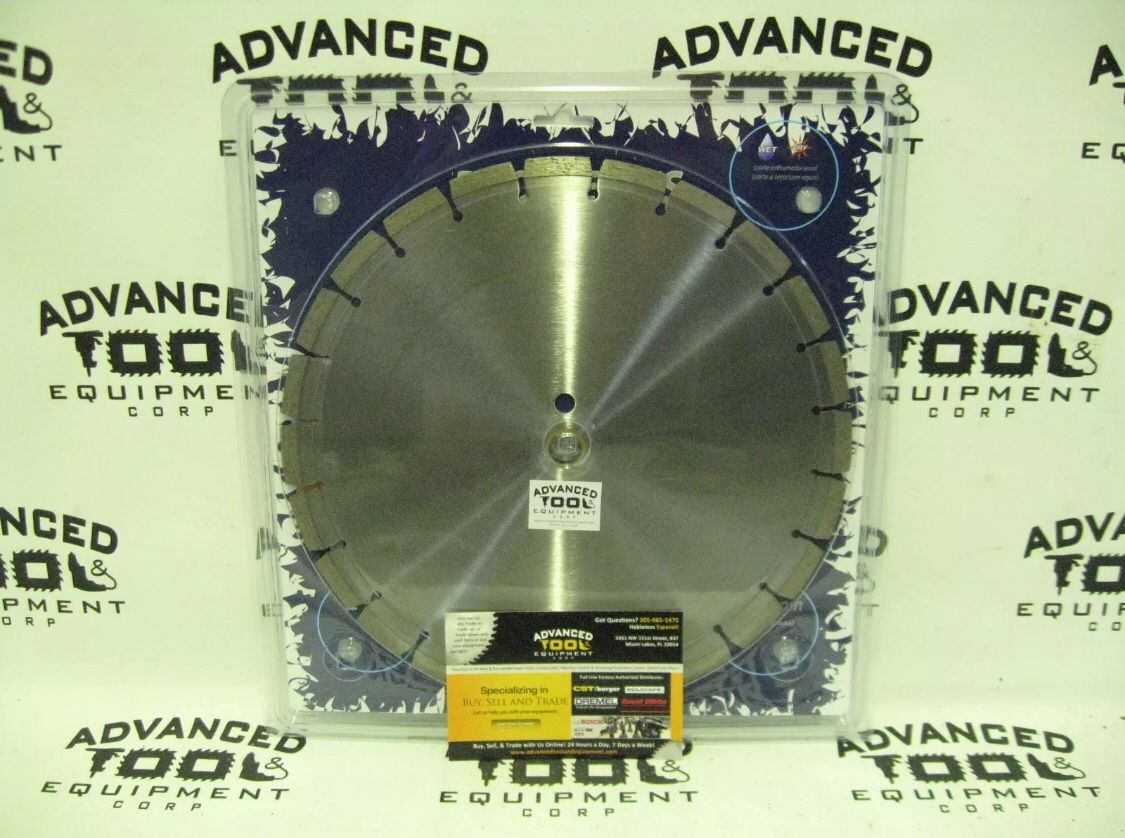 14" AT&E General Purpose Segmented Concrete Diamond Blade 14" x .125" 1"-20mm (Arbor) *ISO & DOT Certified* MSRP: $139