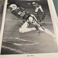 Buffalo Bills J.D. Hill Signed 8x10 