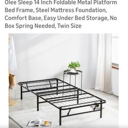 Metal foldable bed frame