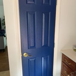 24x80 door freshly painted blue