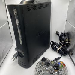 Original Xbox 360 Elite 120GB Black Console Bundle With Controller & Cords Works