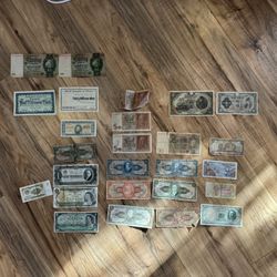 Assortment Of Vintage World Currency