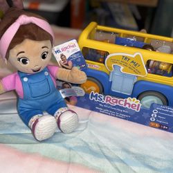 Ms Rachel Learning Bus And Plush Doll 