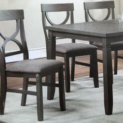 Brand New Modern Dining 6 PCs Set White/gray