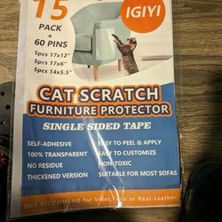 Cat Scratch Furniture Protector Single Sided Tape Sheets With Push Pins Included Can Be Cut To Size
