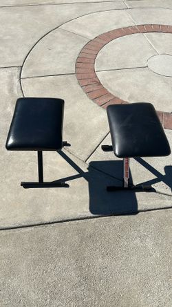 THIS ARE A PAIR OF MUSIC STOOLS BLACK FOLDIN 