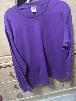 Supreme Purple Long Sleeve T-shirt  Size large