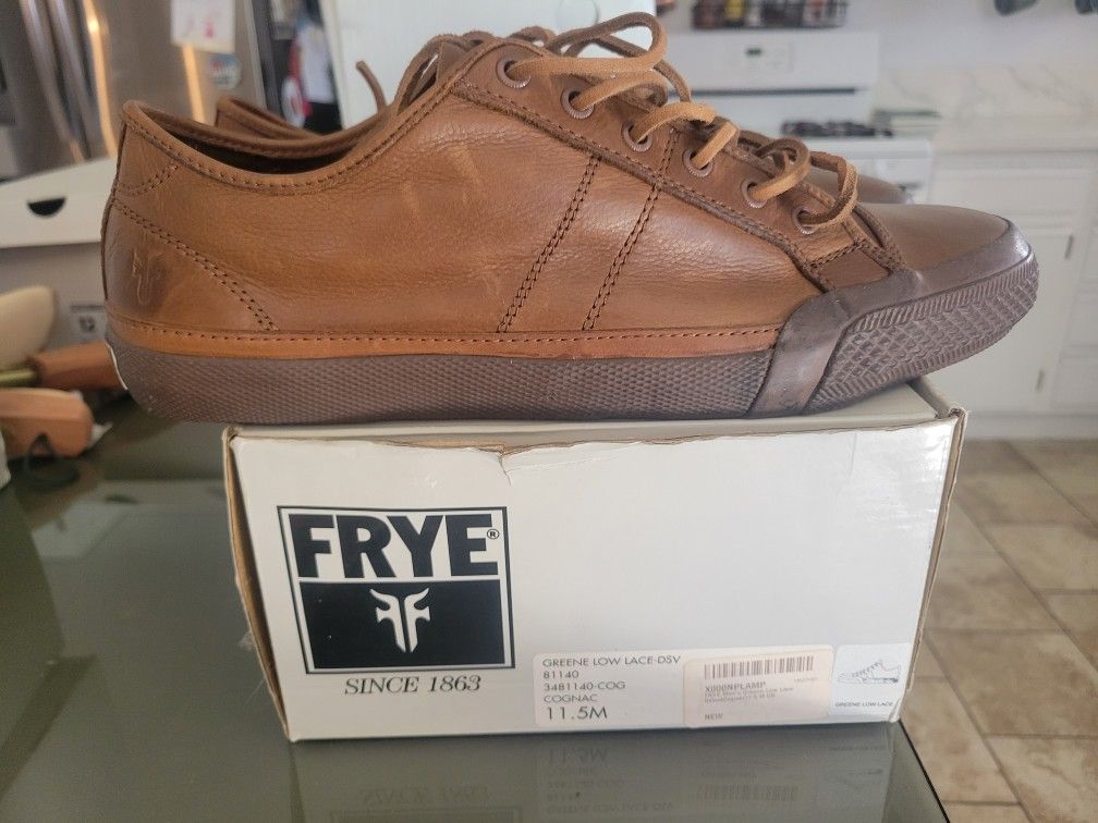 Frye Leather Greene Low Lace Mens Dress Shoe Cognac Color Size 11.5M

Beautiful brand new!