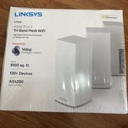 Linksys MX12600 Mesh WiFi Router - AX4200 WiFi 6 Router - Velop Tri-Band WiFi Mesh Router - WiFi 6 Mesh Computer Routers For Wireless Internet - Inter