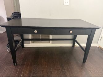 Desk with glass