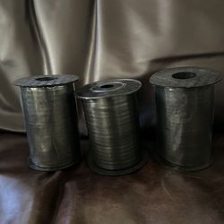 New Bundle of Black Curling Ribbon Spools