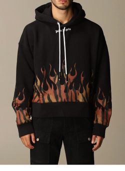 Palm Angeles Tiger Flames Hoodie Large Size PMBB058E20FLE001