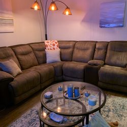 Sectional Couch And Recliner Plus End Table