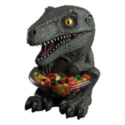 Jurassic World Blue Velociraptor Candy Bowl and Holder Tabletop Decoration