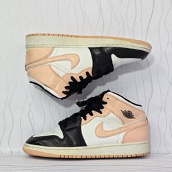Air Jordan 1 Mid GS Crimson Tint 554725-133 Size 7Y / Women 8.5
