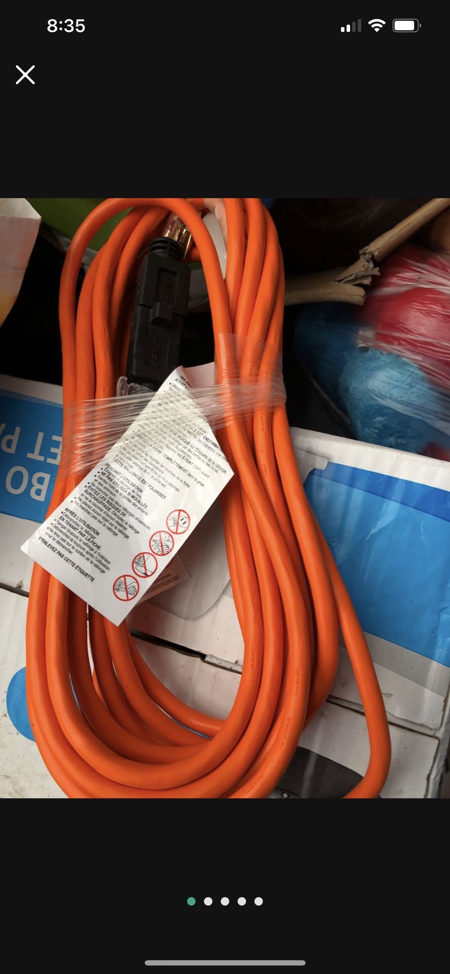 Brand new orange power cord 25ft perfect for many uses