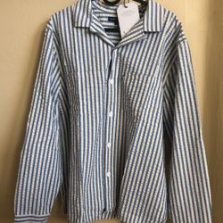 $200 Levi’s Japanese Fabric Designer Quality Dress Shirt Size Medium