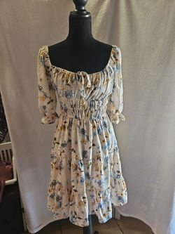 Floral Smocked Bodice Mini Dress