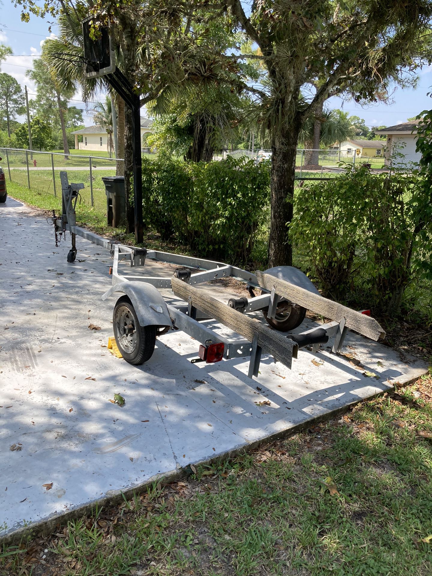 Galvanized Boat trailer for up to 18’ boat