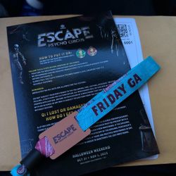 Escape FRIDAY GA Wristband for Today 