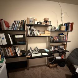 West Elm Shelves With Built-in Desk