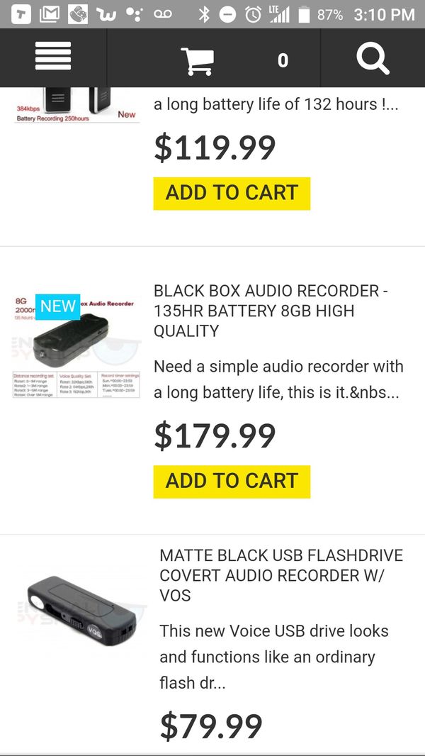 Mini Spy Auto Voice Recorder Audio Equipment In High Point Nc