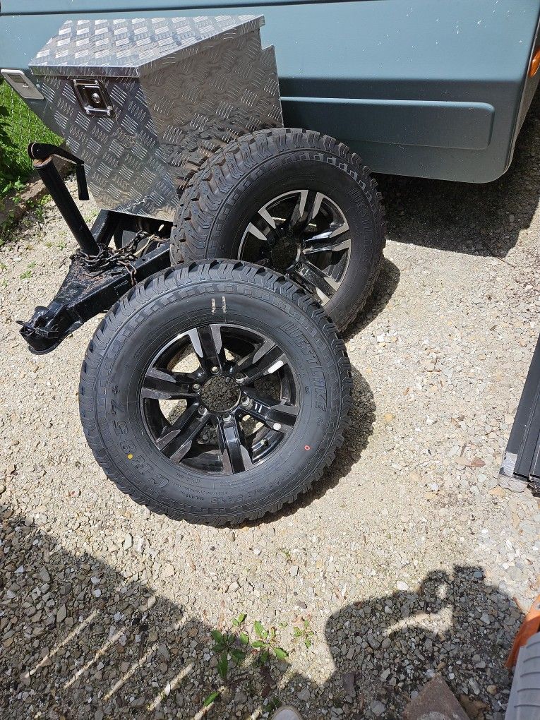 pair of 235/75R15 TRAILER TIRES/WHEELS 6 LUG