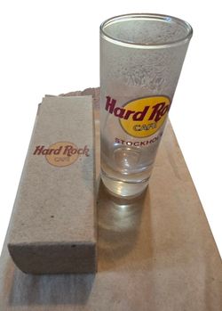 Hard Rock Cafe STOCKHOLM - 4” Tall Shot Glass Classic HRC Logo