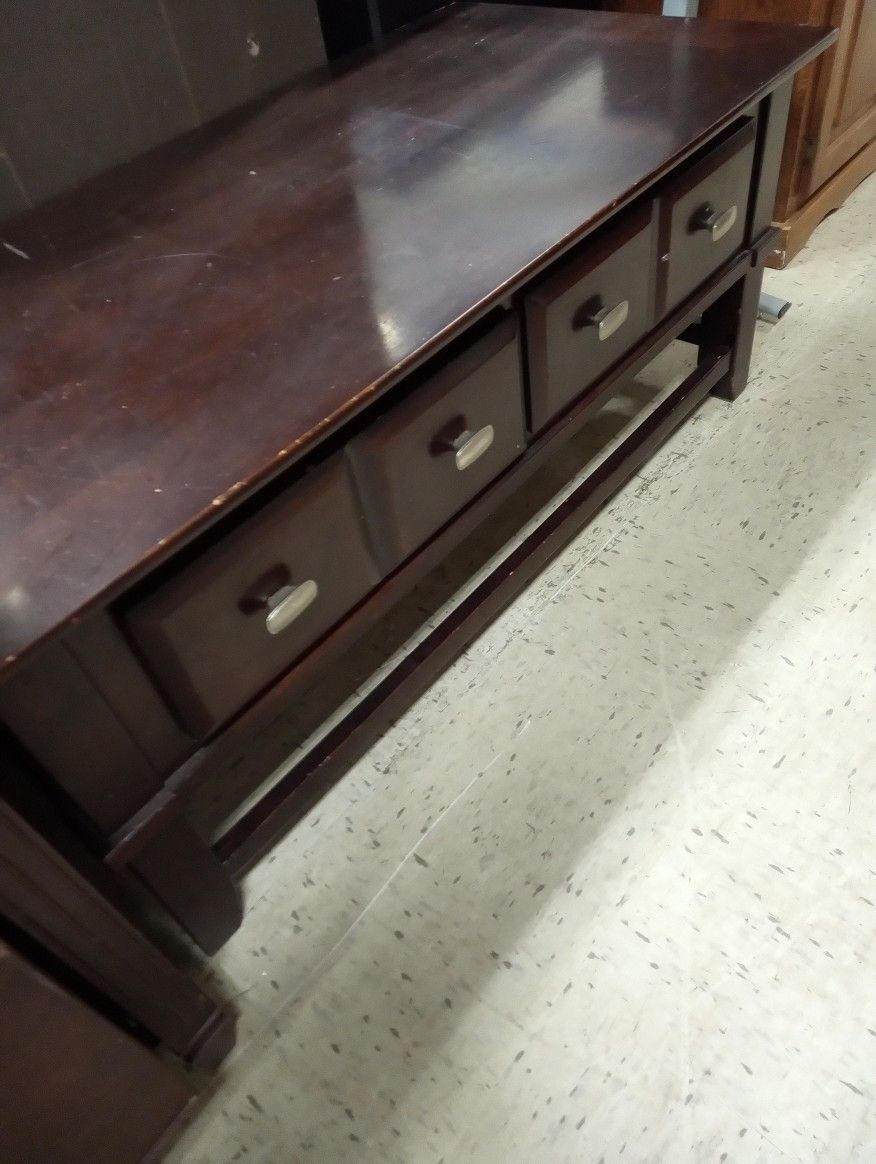 Dark Expresso Entertainment Stand With Draws