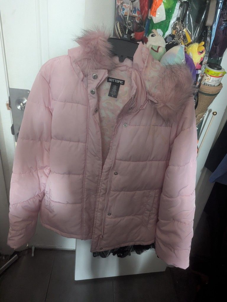Hot Topic Pink Unicorn Winter Jacket