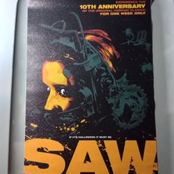 Saw Horror Movie 10th Anniversary Canvas Poster Fan Art Wall Decor Roomaesthetic