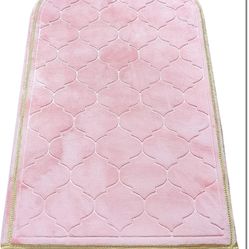 Muslim Prayer Mat, Thick Soft Velvet Muslim Rug, Portable Muslim Prayer Rug, Turkish Prayer Carpet,Janamaz Sajada Carpet for Men and Women Plain Solid