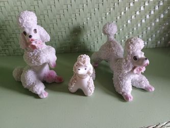 Vintage Japan Poodle family