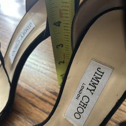 JIMMY CHOO BLACK LEATHER STRAPPY HIGH HEEL STILETTOS originally $1,200. Size 39 which equals approximately US size 9.