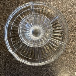 Glass Serving Tray, Dipping Bowl