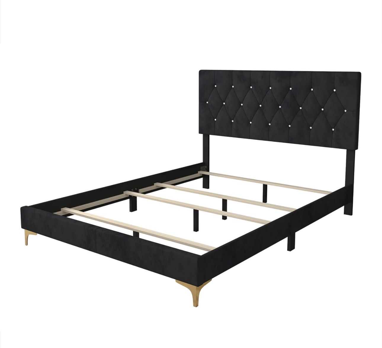 Black Full size tufted bed