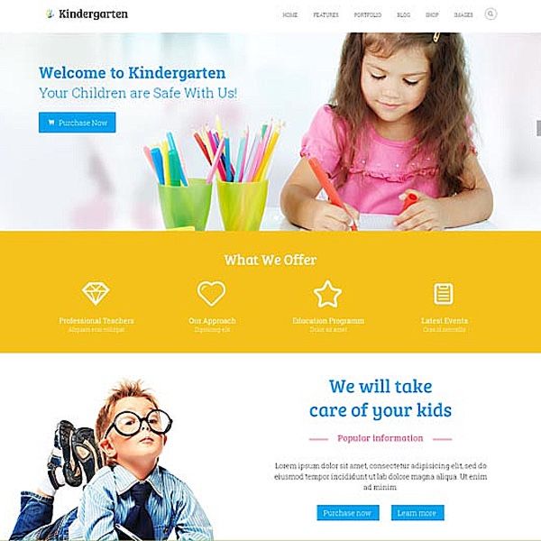 KINDERGARTEN WEBSITE DESIGN