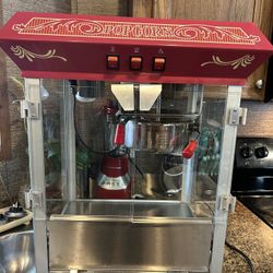 🍿🍿 Nostalgia 8 oz Popcorn Machine Cart, Stainless Steel Vintage Popcorn Maker Cart, Makes 32 C🍿🍿