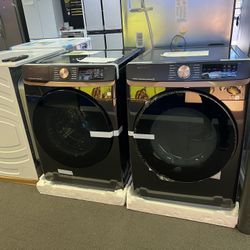 Samsung Black Front Load Washer And Dryer 