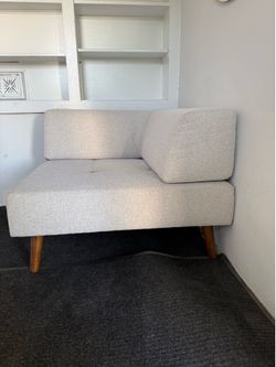 West Elm Retro Tillary, Ottoman, Chenille Corner Sofa