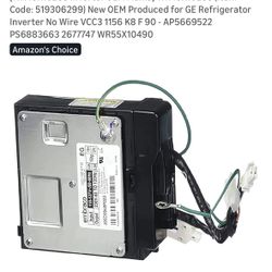 New OEM Produced for GE Refrigerator Inverter No Wire VCC3 1156 K8 F 90 - AP(contact info removed) PS(contact info removed) (contact info removed) WR5