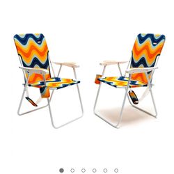 New. Folding Beach Chairs Set.(2)