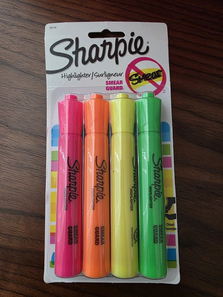 4 Pack Sharpie Highlighter