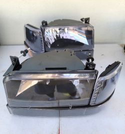 92-96 Ford F150 F250 F350 Bronco Headlights Luces Micas Calaveras Faros Faroles Focos Headlamps