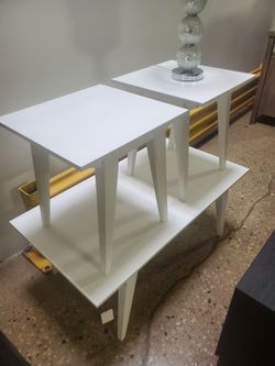 3 Pc White Coffee Table With 2 End Tables (New In A Box)